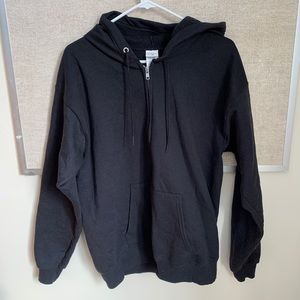 Hanes oversized full zip hoodie